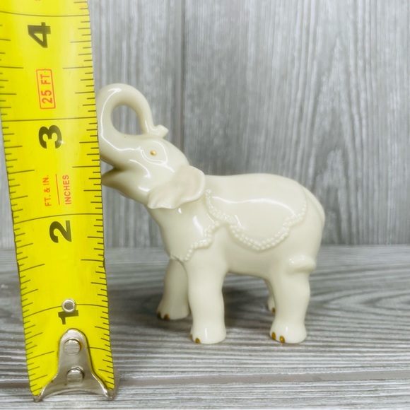 Rare Vintage Lenox Porcelain Elephant Figurines white gold figurine & bowl dish - Picture 11 of 16